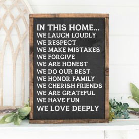 Family Rules Sign In This Home