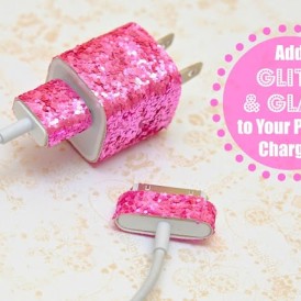 Glitter Ribbon Cell Phone Charger