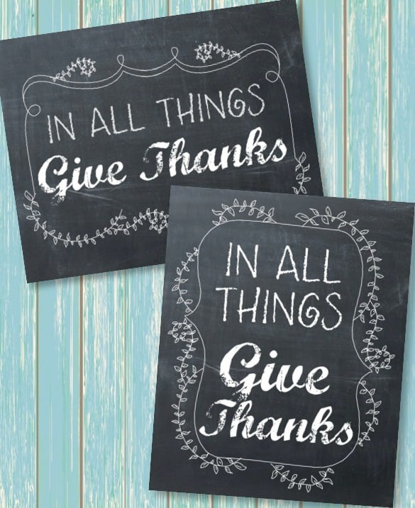 In All Things Give Thanks {Free Printables}