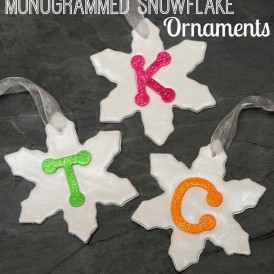 monogrammed snowflake ornaments
