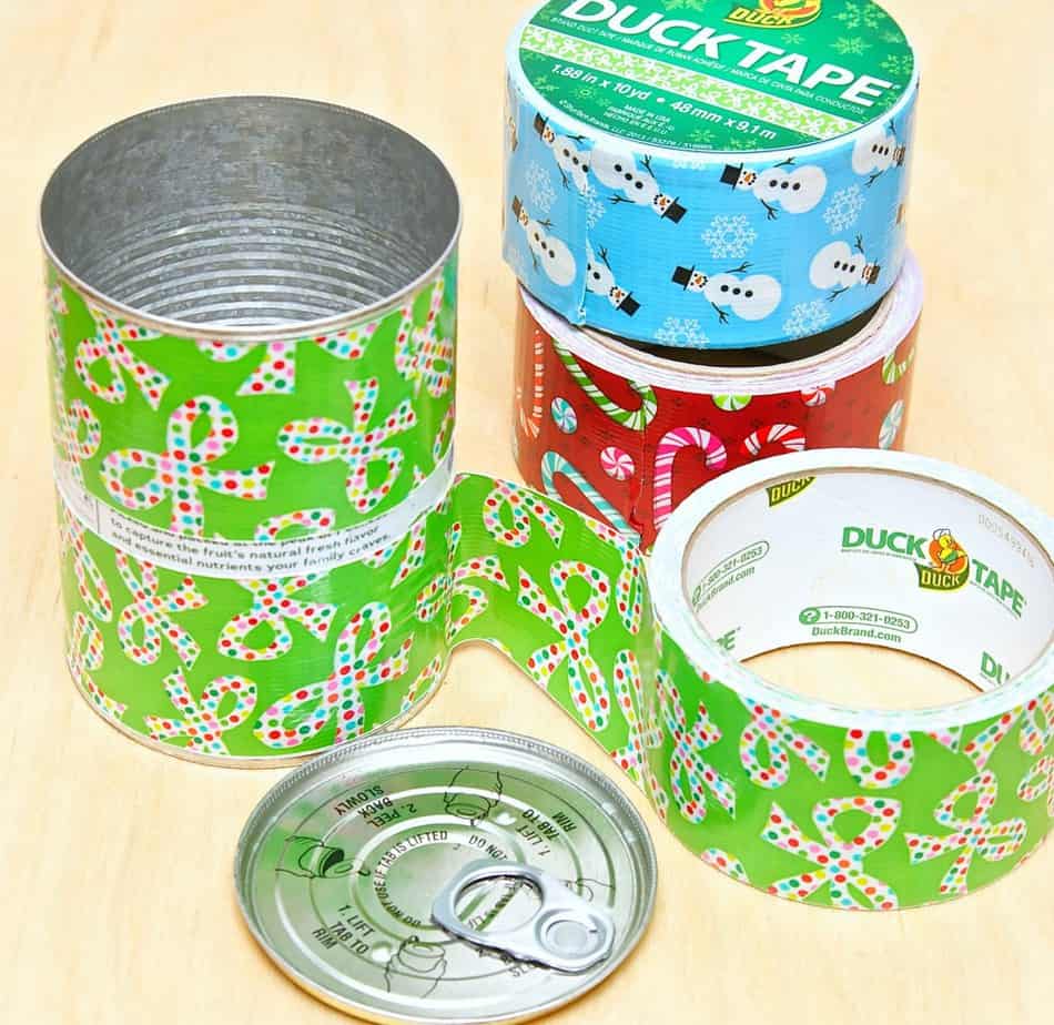 Holiday Gifts in a Can with Duck Tape