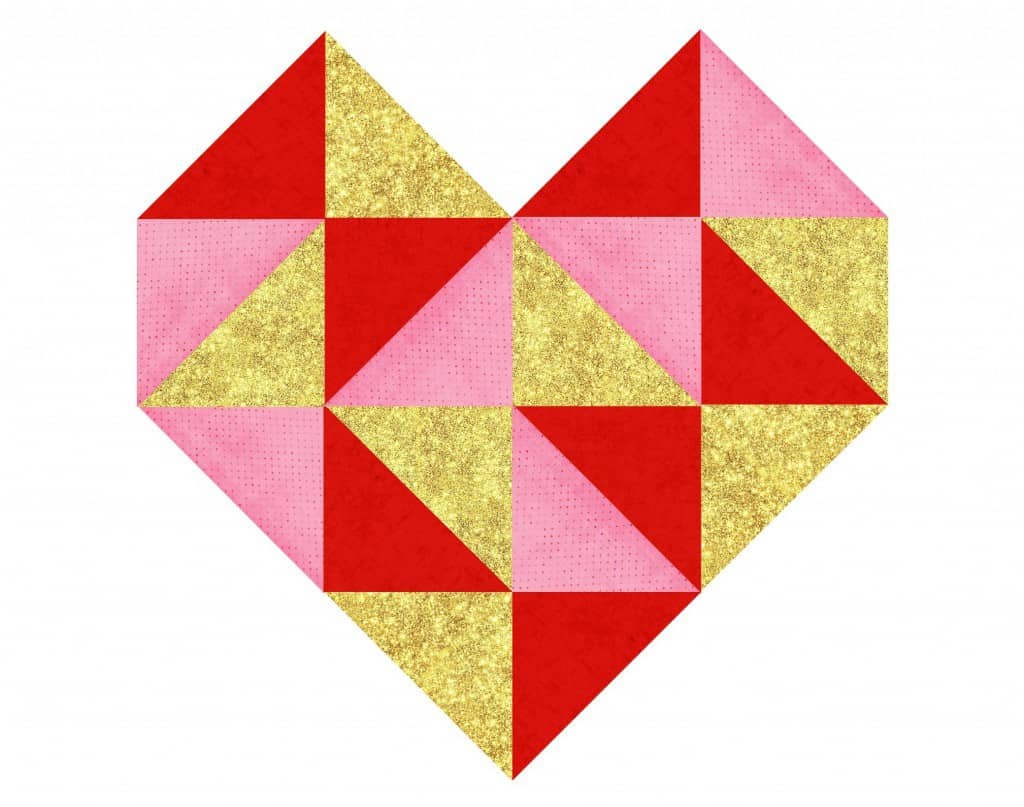 Geometric Glitter Heart