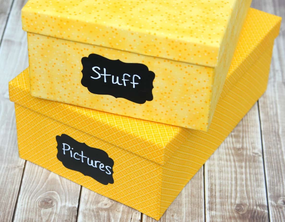 Fabric Covered Boxes {Rainbow Blog Hop & Giveaway}