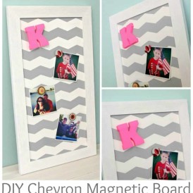 DIY Chevron Magnetic Board