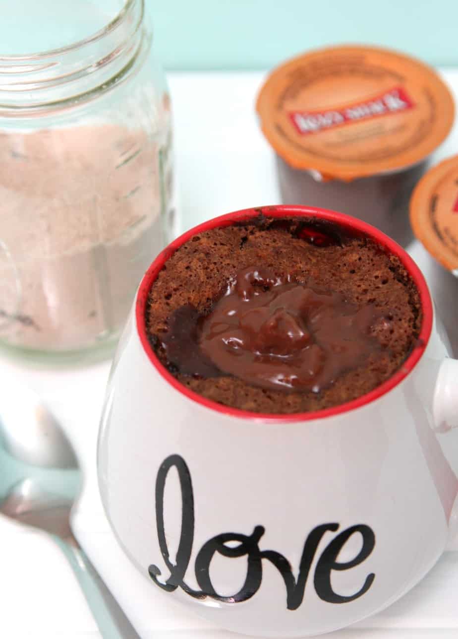 Chocolate Molten Lava Mug Cake #PuddingLove