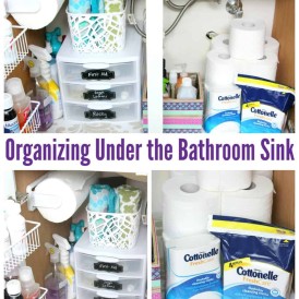 organizing under the bathroom sink