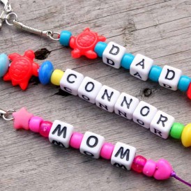 Personalized Beaded Keychains