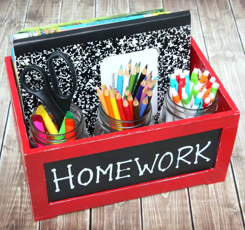 Homework Caddy – Keeping Homework Time Organized
