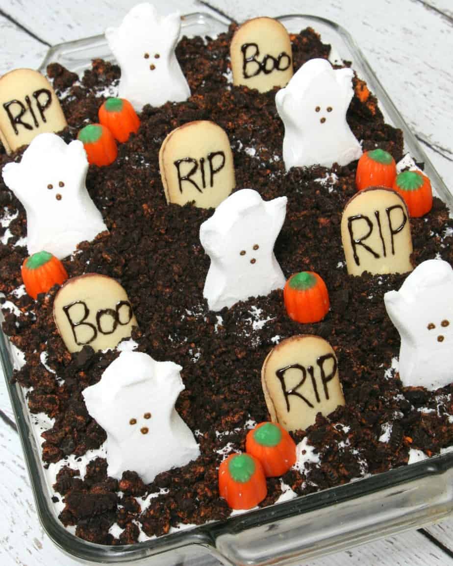 Spooky Halloween Oreo Poke Cake
