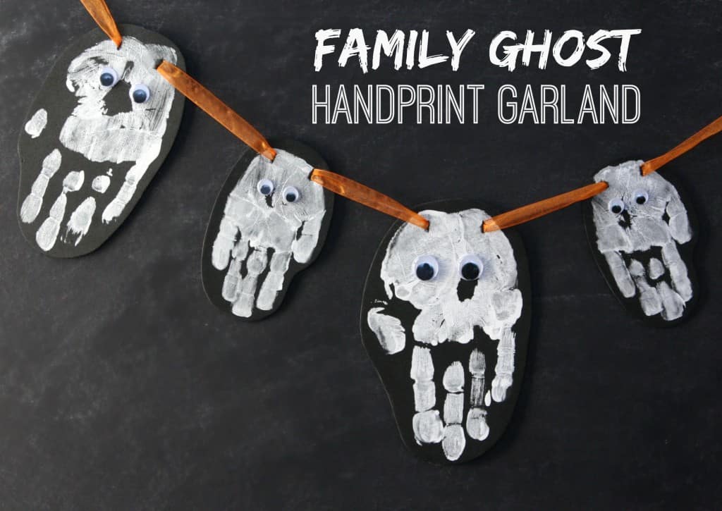 Family Ghost Handprint Garland