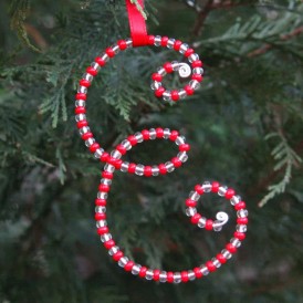 Beaded Letter Ornaments