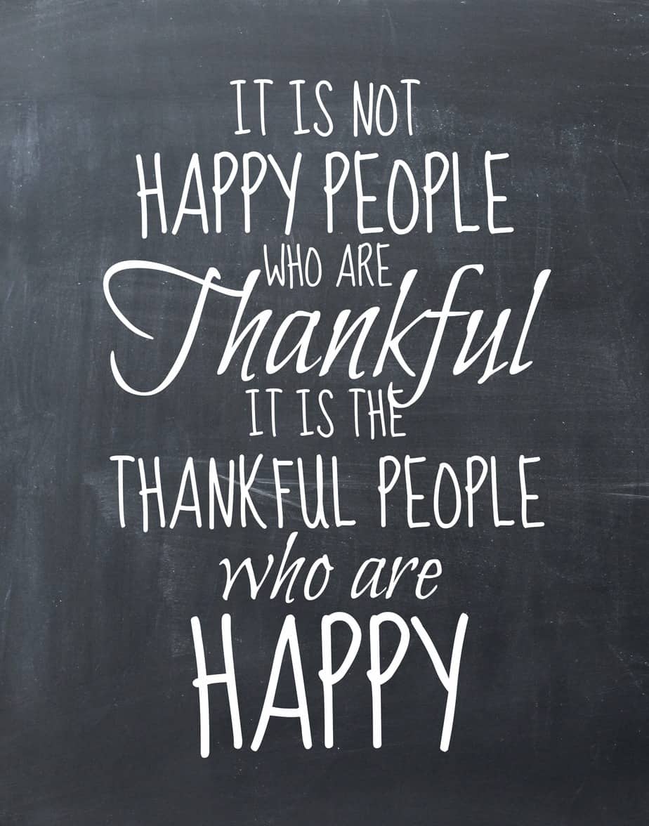 Thankful People are the Happiest