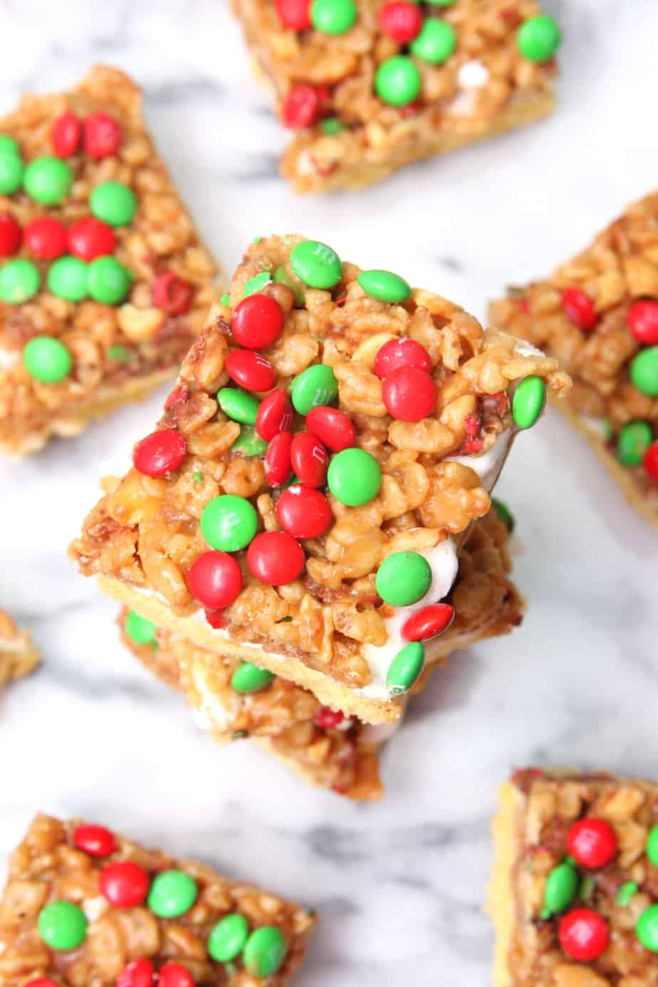 Holiday Payday Bars – Baking with M&M’s and Glad