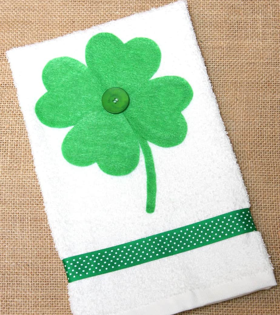 Four-Leaf Clover Hand Towel