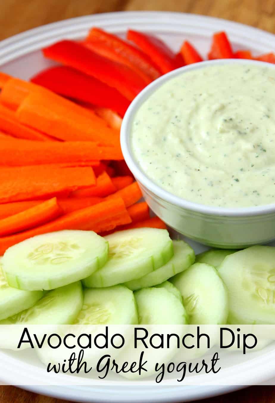 Avocado Ranch Dip with Greek Yogurt
