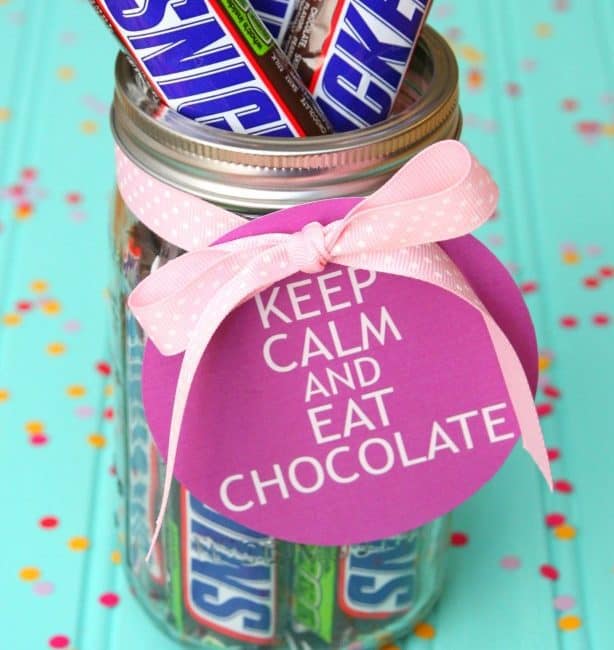 Keep Calm and Eat Chocolate {Gift in a Jar}