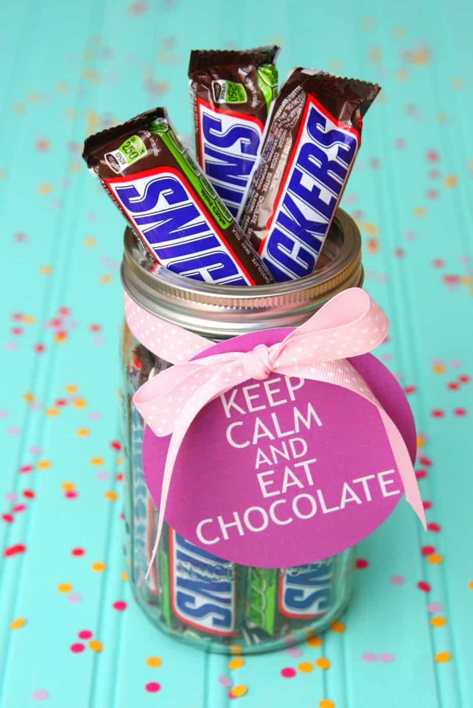 Candy Bar Gift in a Jar