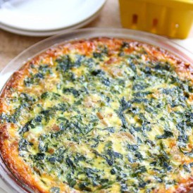 Hash Brown Quiche with Sausage and Spinach