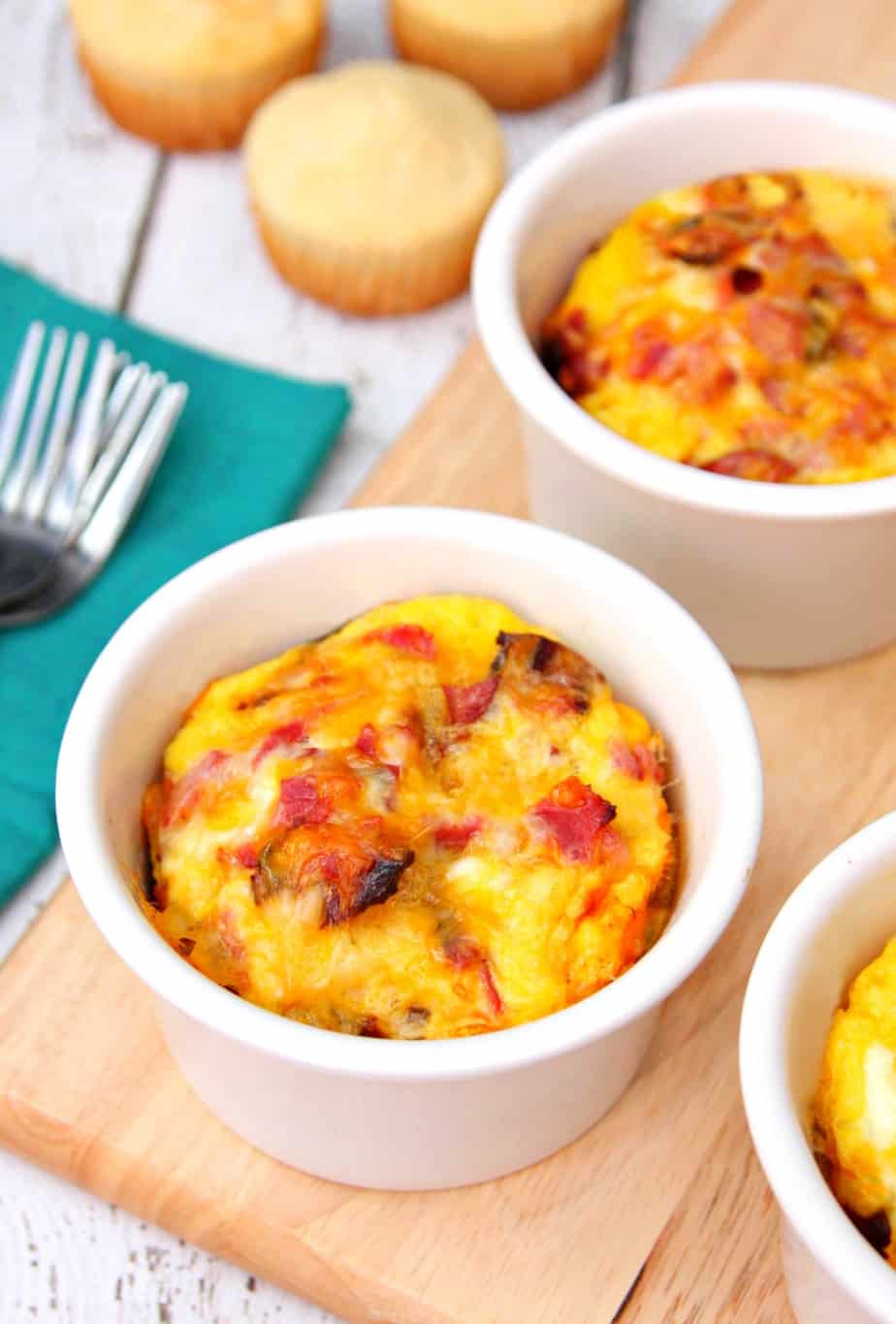 Individual Bacon, Egg, and Cheese Breakfast Bakes