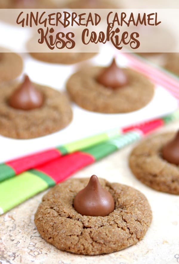 Gingerbread Caramel Kiss Cookies
