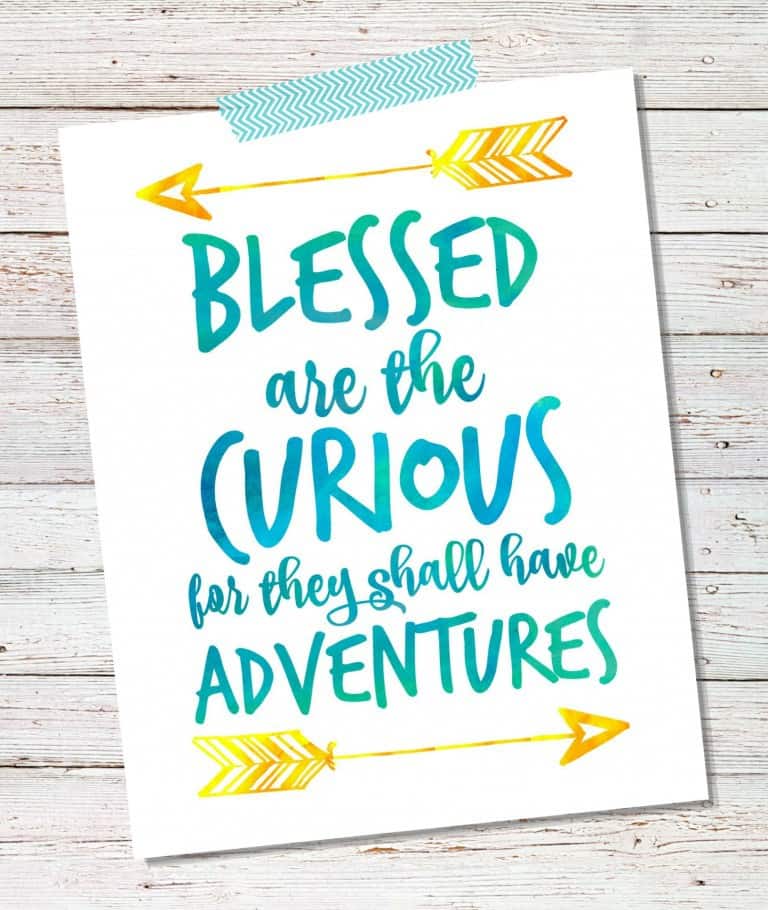 Blessed are the Curious {Free Printables}