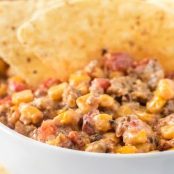Cheesy Sausage Dip in Slow Cooker