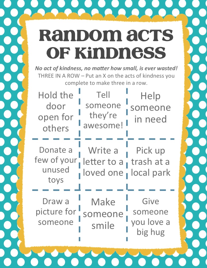 Random Acts of Kindness Tic-Tac-Toe