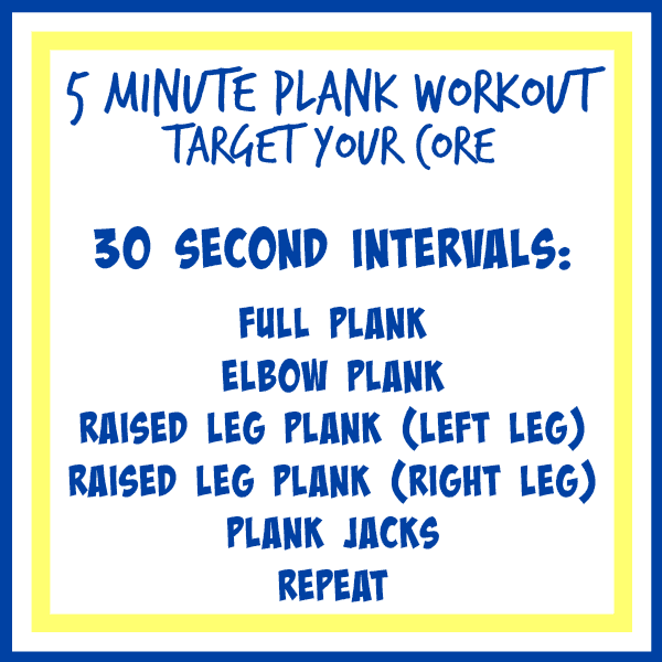 5 minute plank workout