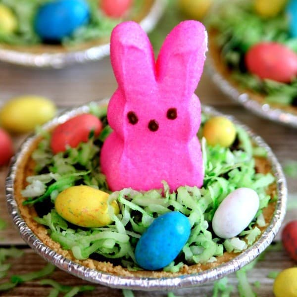 Mini Easter Bunny Pudding Pies