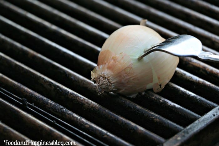 onion to clean grill
