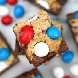 Red, White, Blue Brookie Bars
