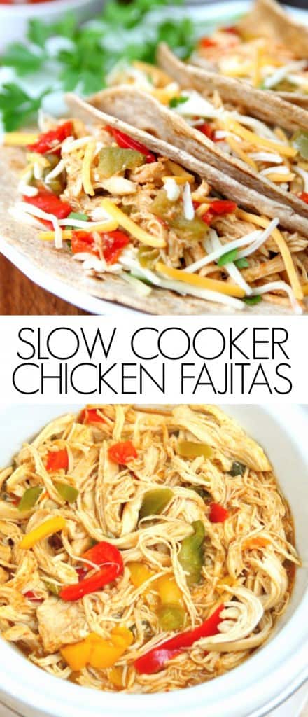 Slow Cooker Chicken Fajitas - Kara Creates