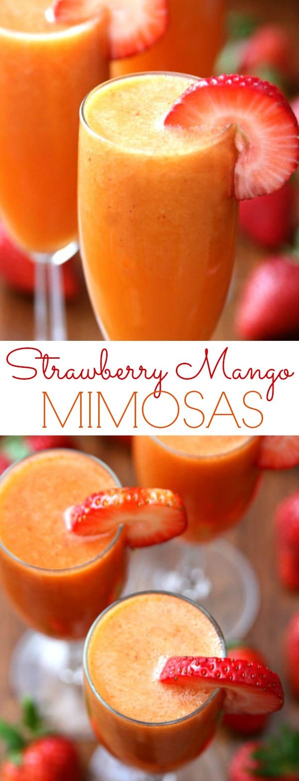 Strawberry Mango Mimosas Collage