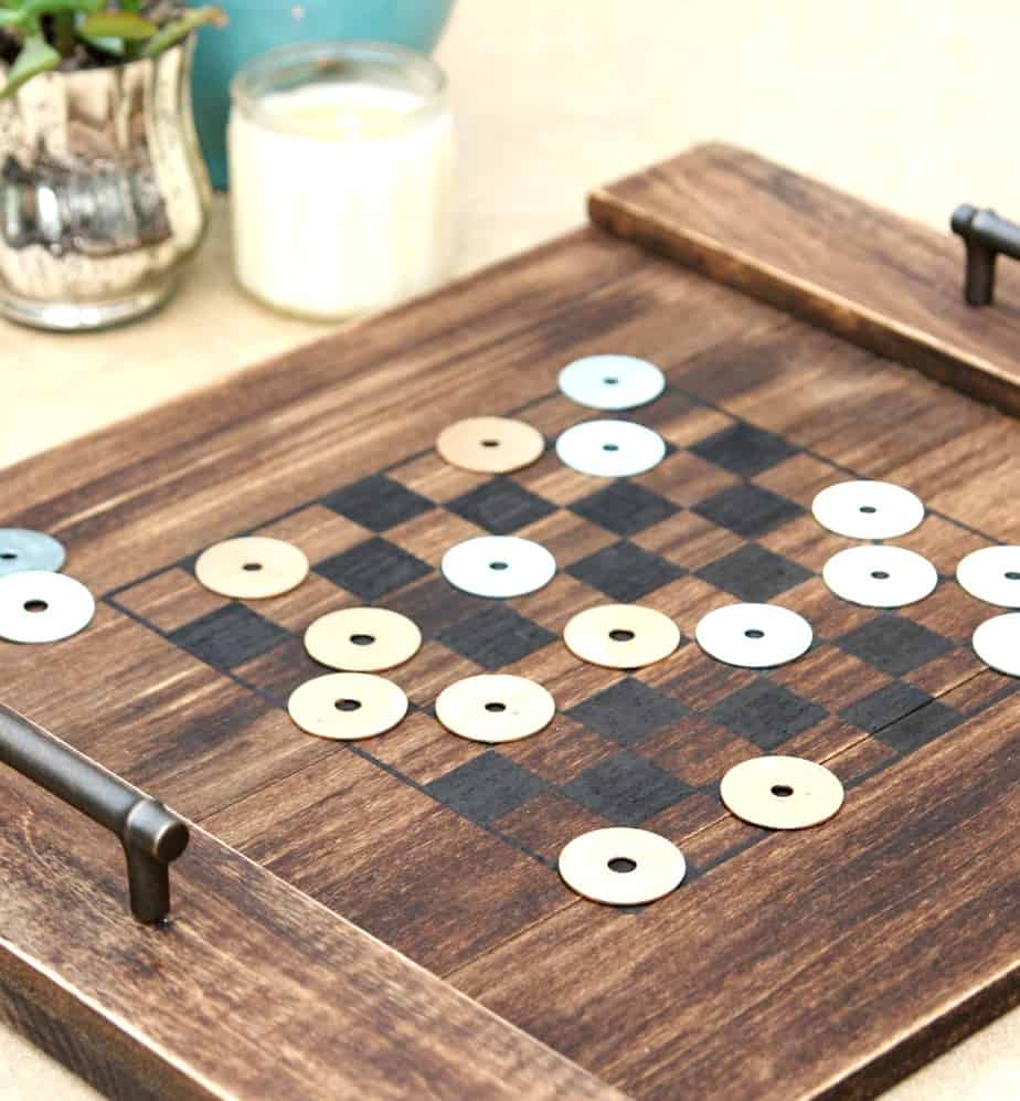 DIY Checkerboard Tray