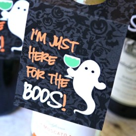 Halloween wine tag