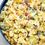 One Pot Cheesy Sausage Pasta Dinner Recipe An easy one skillet meal.