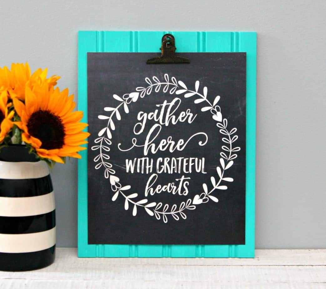 Gather Here with Grateful Hearts Free Printables