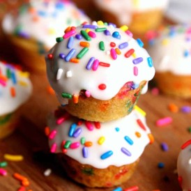 Mini Funfetti Donut Muffins