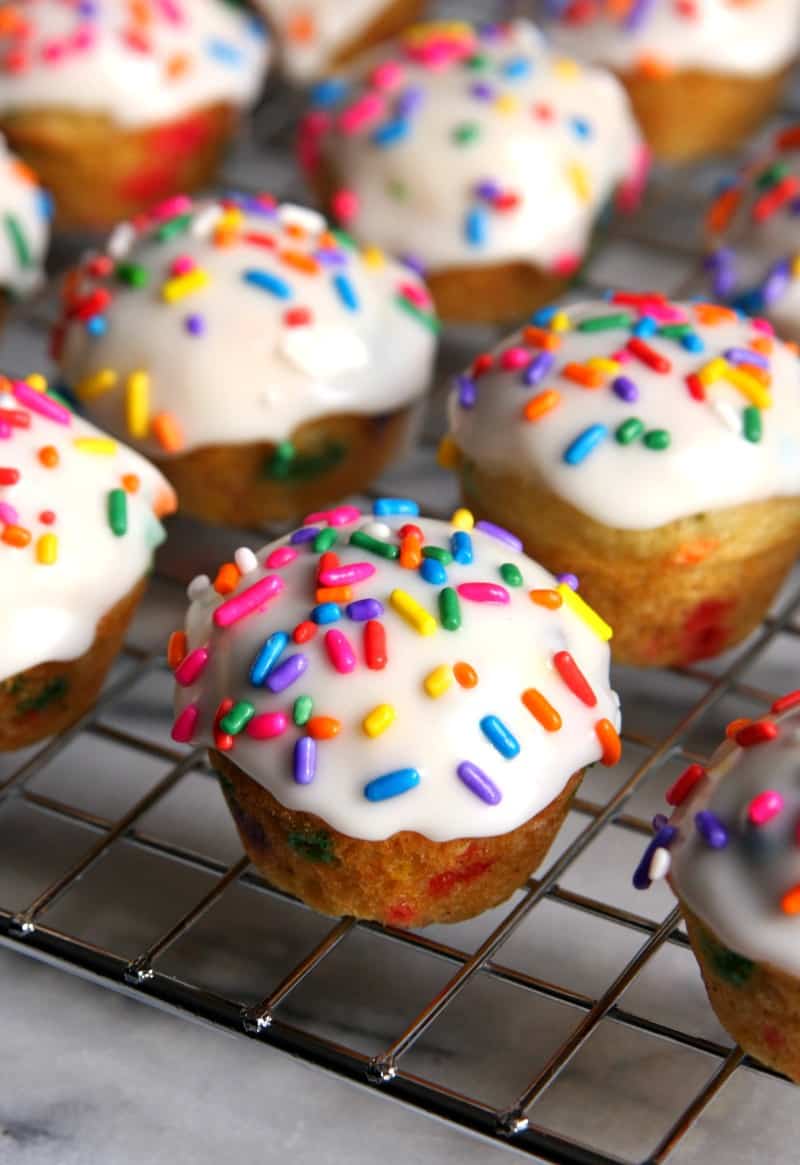 Mini Funfetti Donut Muffins