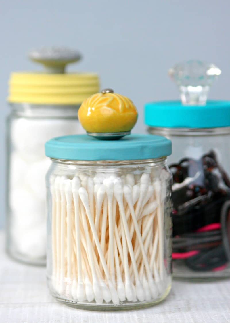 Upcycled Storage Containers using Glass Jars