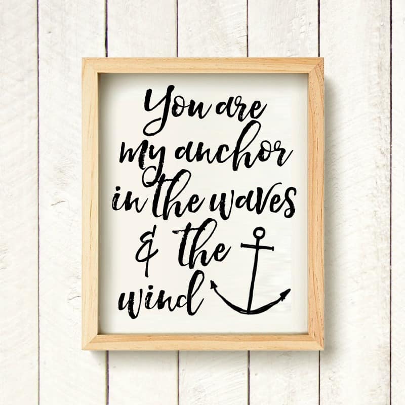 You are my anchor {Free Printable}