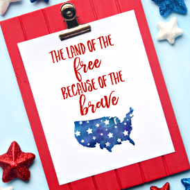 Land of the Free 4th of July Printable