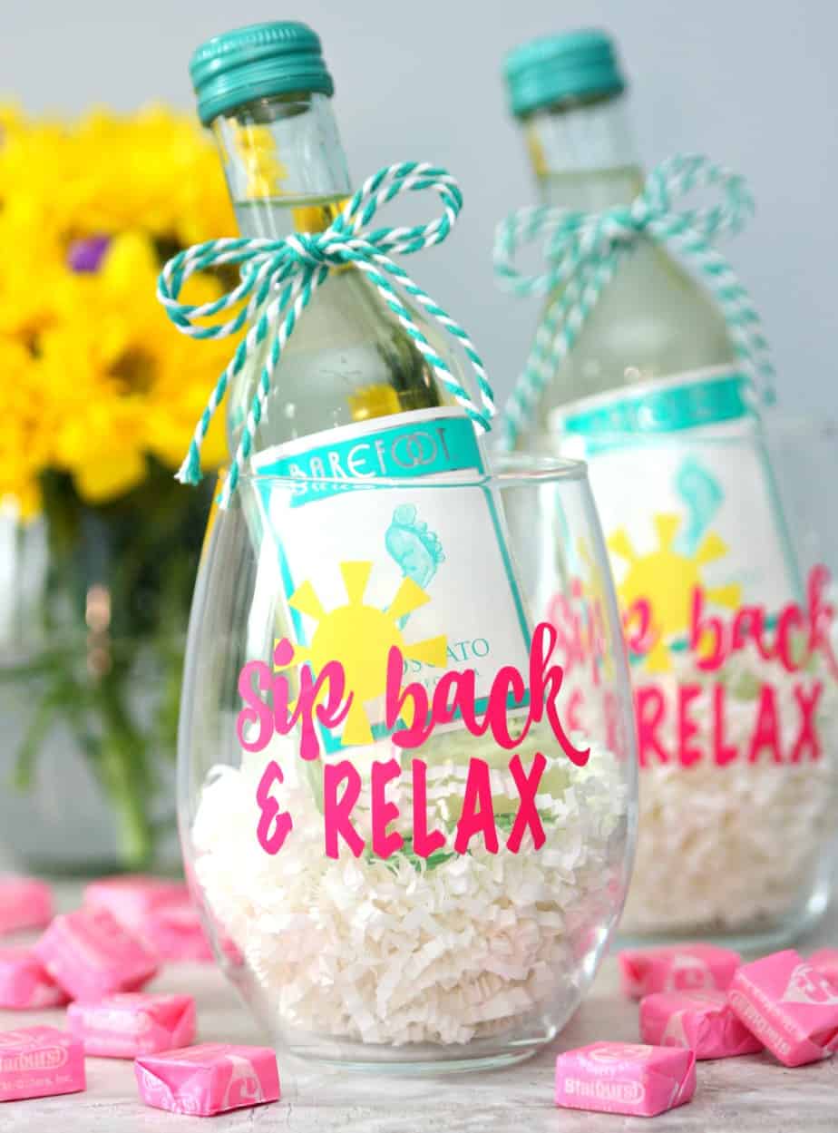 Sip Back and Relax Wine Glasses {Fabulous Gift Idea}