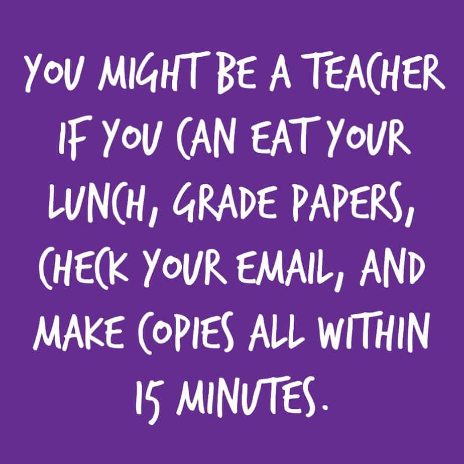 teacher lunch