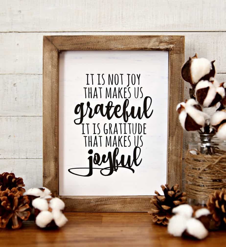 Gratitude Makes Us Joyful! {Farmhouse Printable}