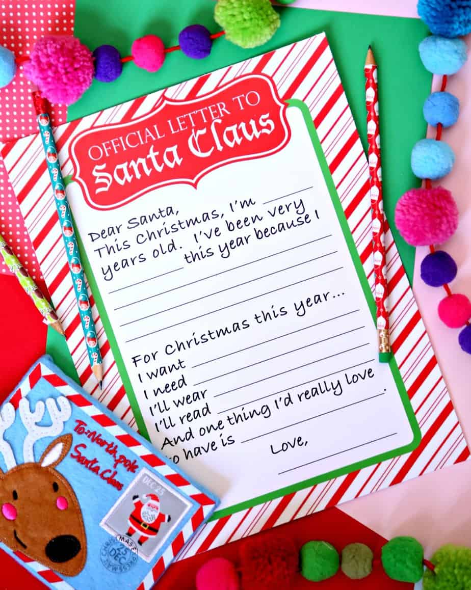 Official Letter to Santa Claus {Free Printable}