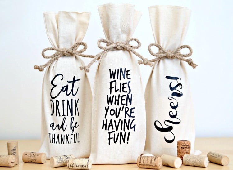 Decorate Your Own Wine Bottle Bags