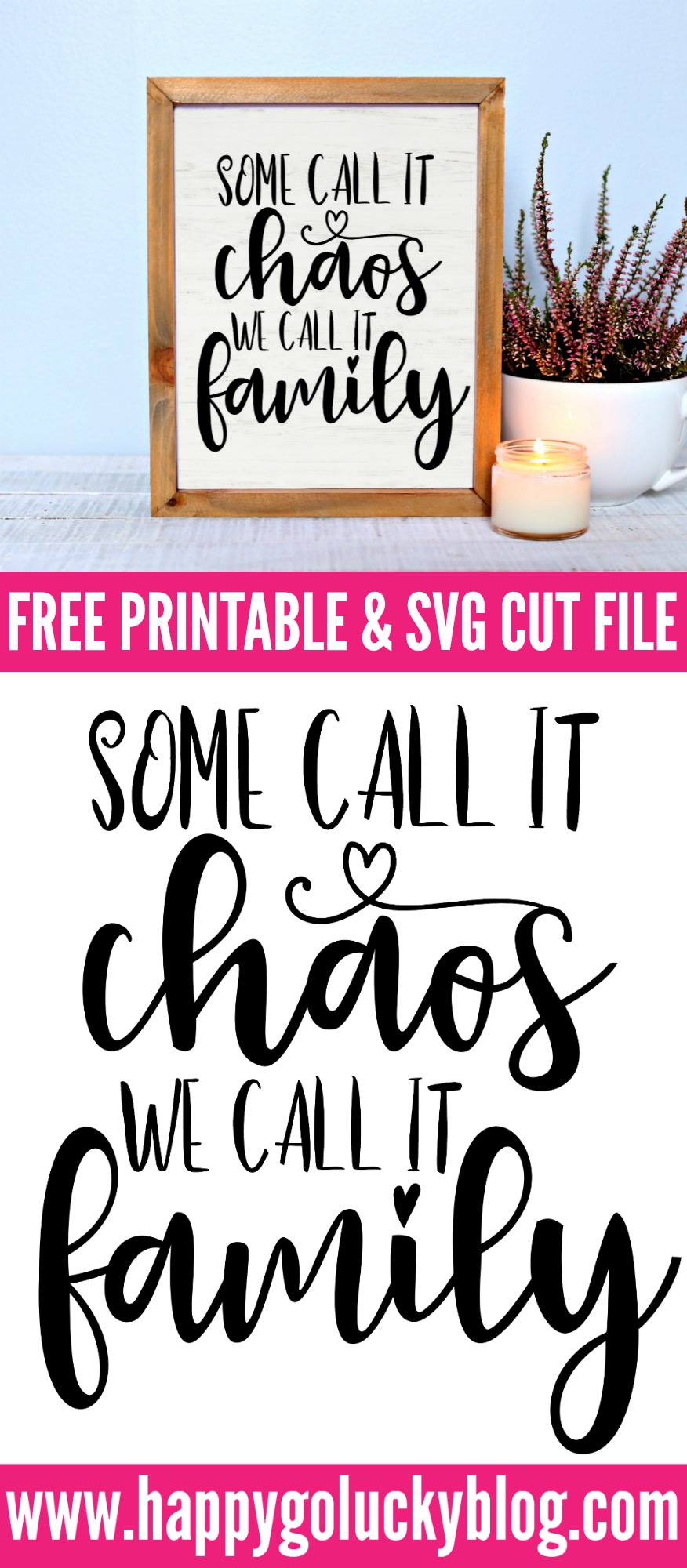 Chaos Family Free Printable and SVG Cut File