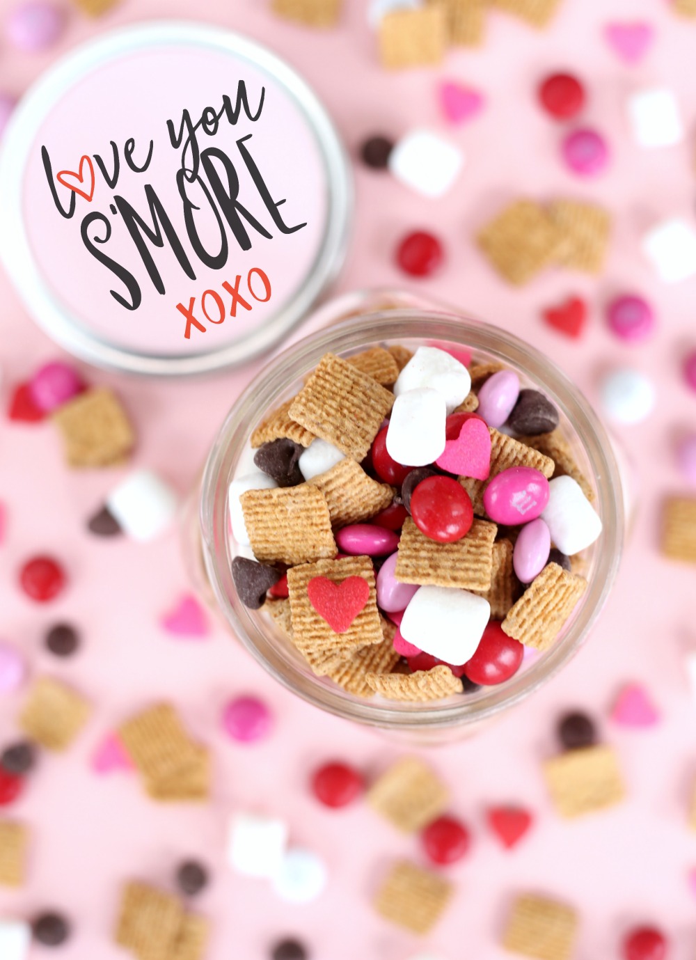 Valentine's Day S'mores Snack Mix