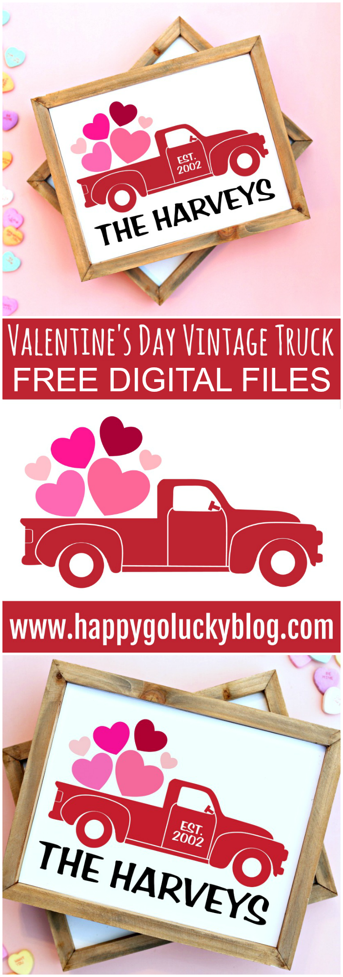 Valentine's Day Vintage Truck Sign 